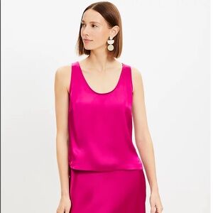 Pink Satin tank top